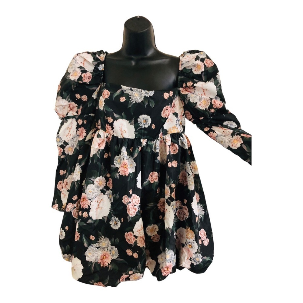 Buddy love STASSIE PUFF SLEEVE BABYDOLL DRESS size small brand new